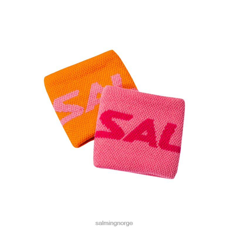 Salming tilbehør menn oransje/rosa armbånd kort FNLFP39